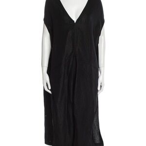 Rick Owens Deep V-Neck Black Jumpsuit